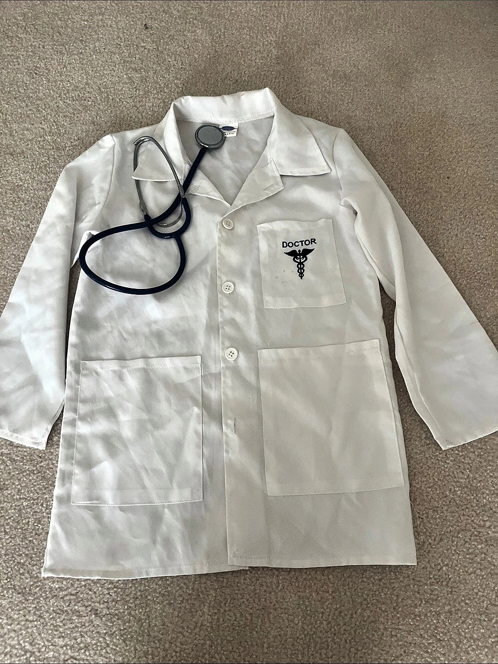 Dress Up America Doctor Costume White Medium (8-10)